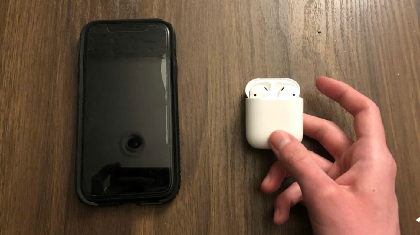 Hold AirPods near iPhone