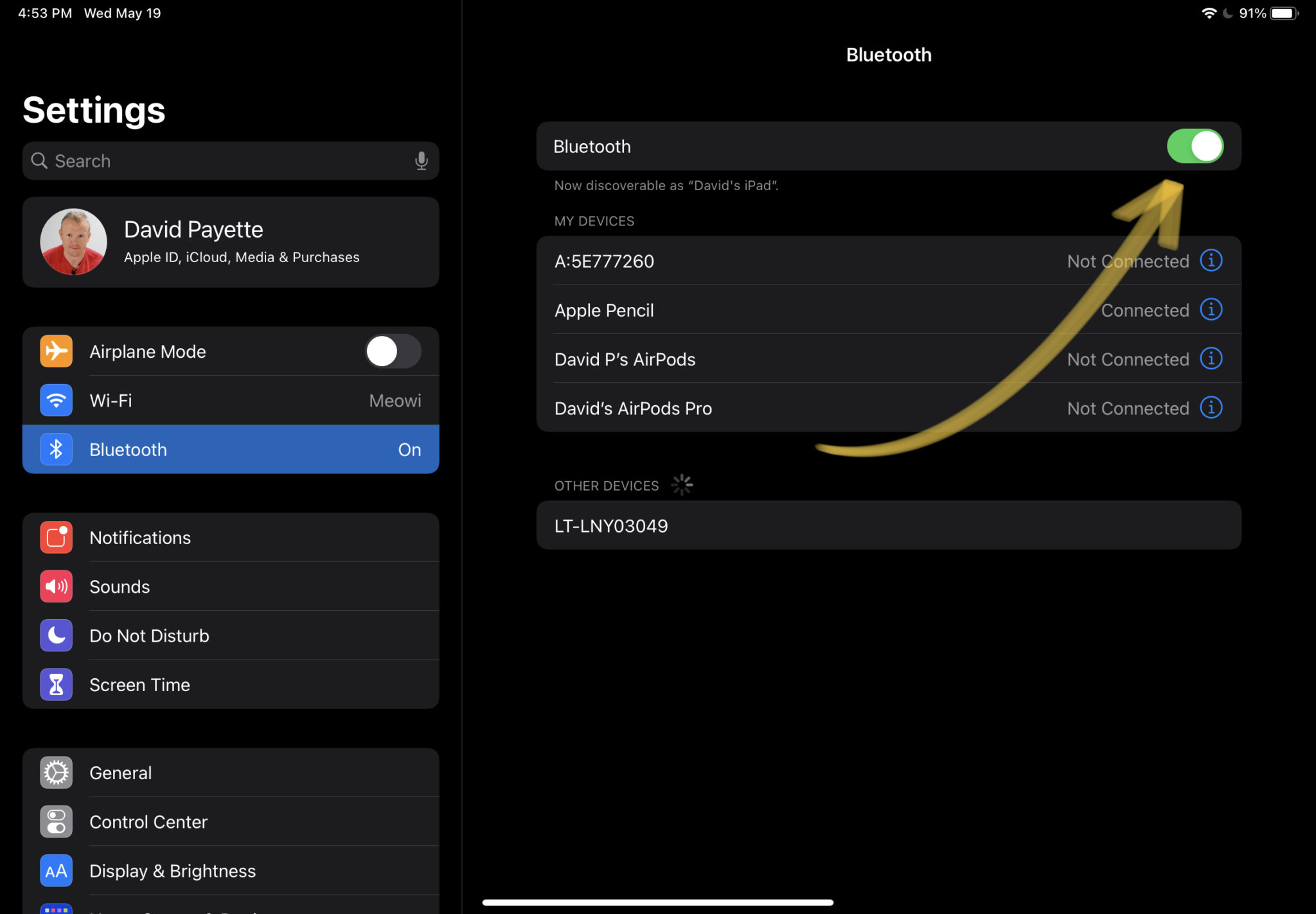 how to add airpods to ipad bluetooth