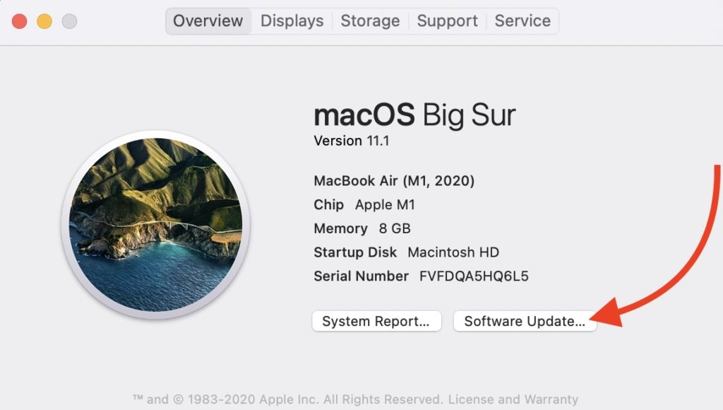 check for mac software update