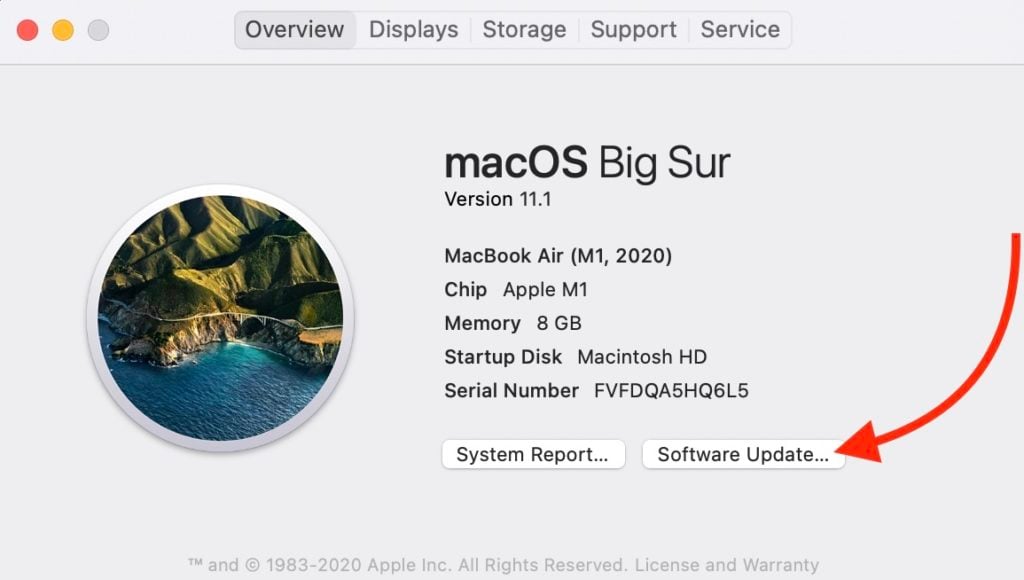 check for mac software update