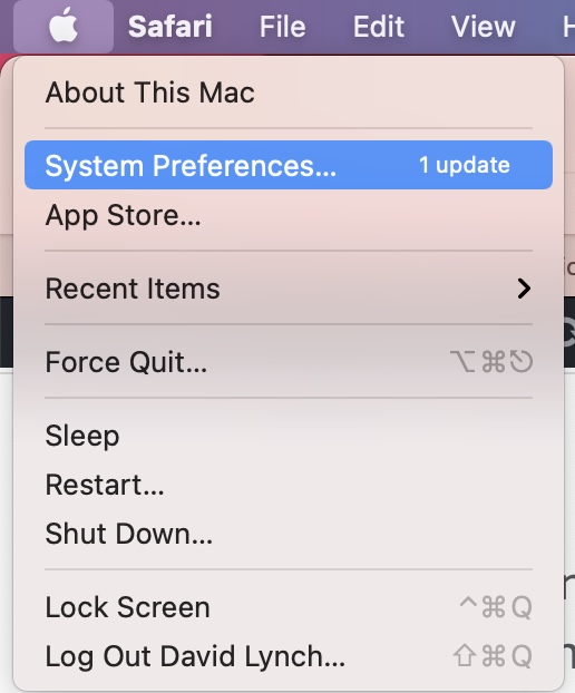 click system preferences on mac