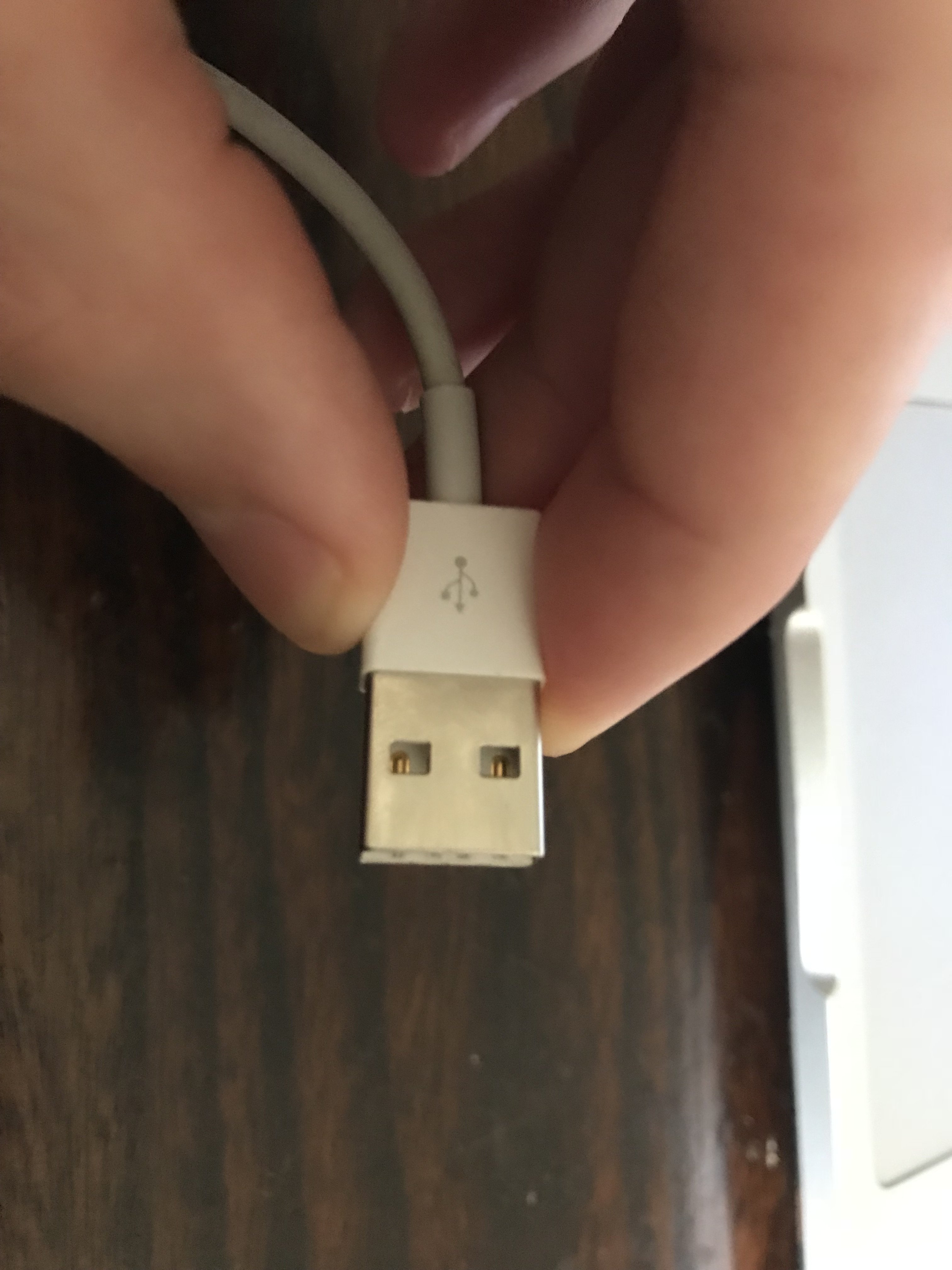 usb end of lightning cable