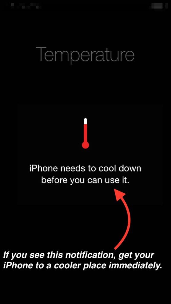 keep your iPhone at a cool temperature