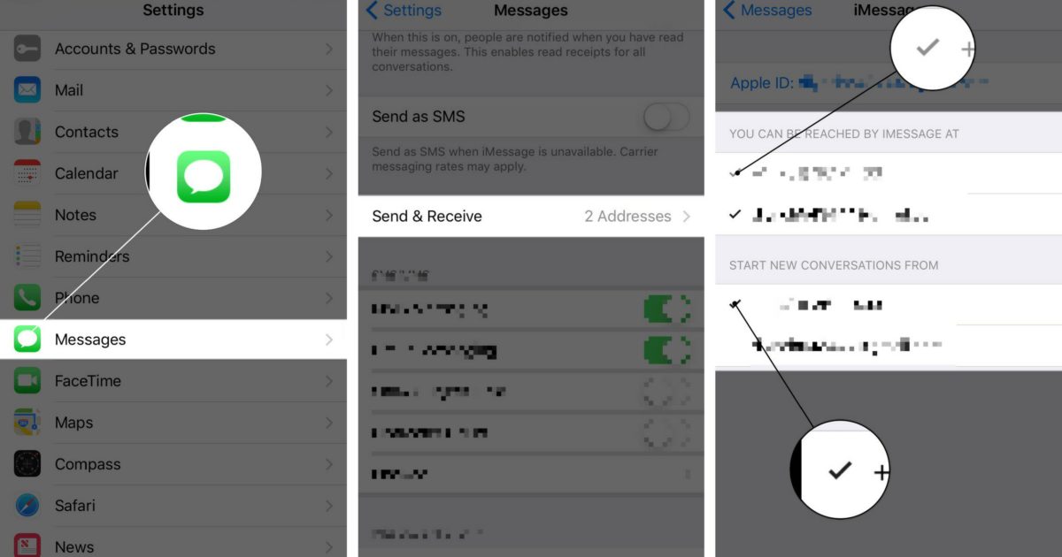 Make Sure Send & Receive iMessage Is Turned On