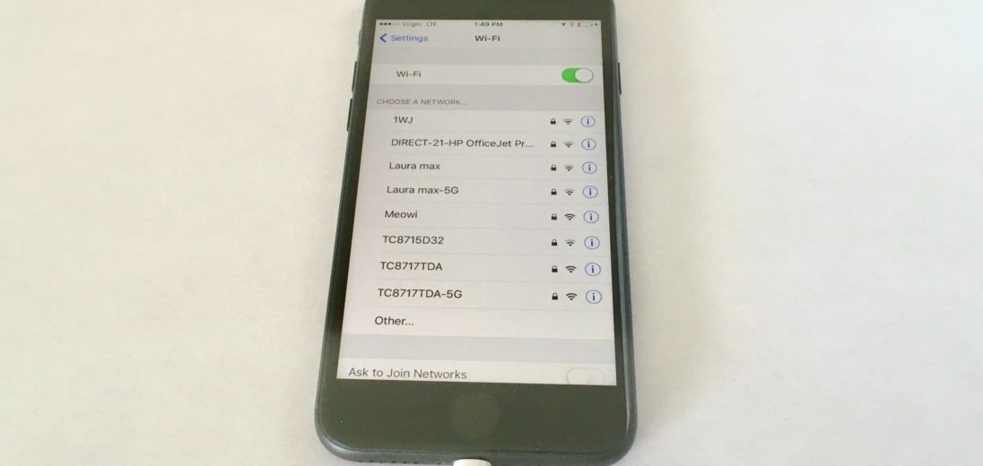 iPhone 7 plus won't connect to wifi