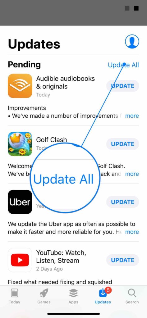 update all iphone apps