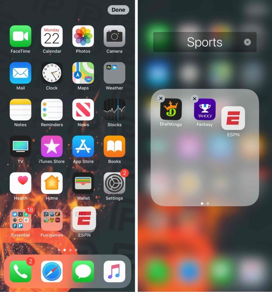 organize iphone apps into folder