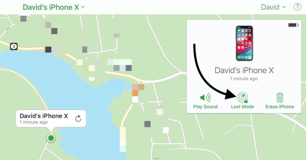 turn on lost mode on iphone