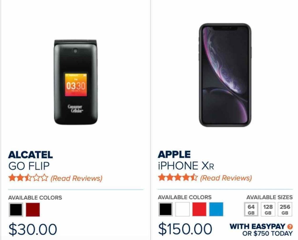 alcatel go flip vs iphone xr reviews