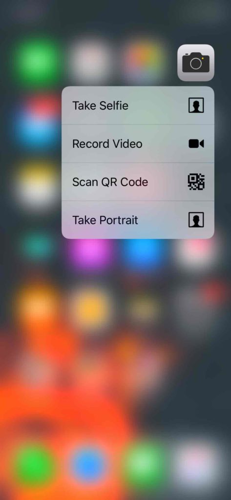 camera app 3d touch