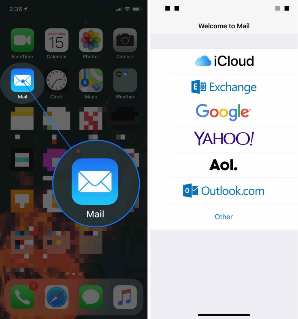 set up mail on iphone