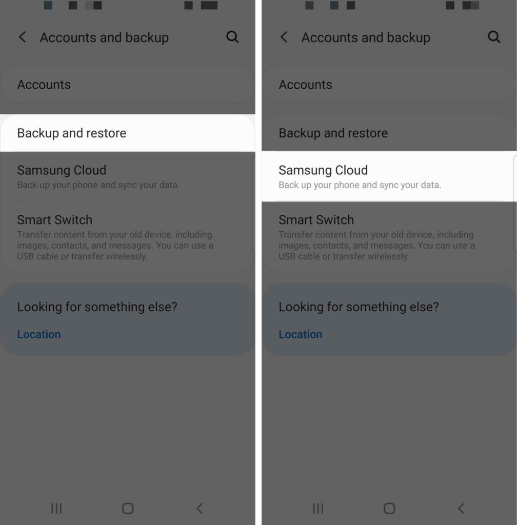 backup to samsung cloud