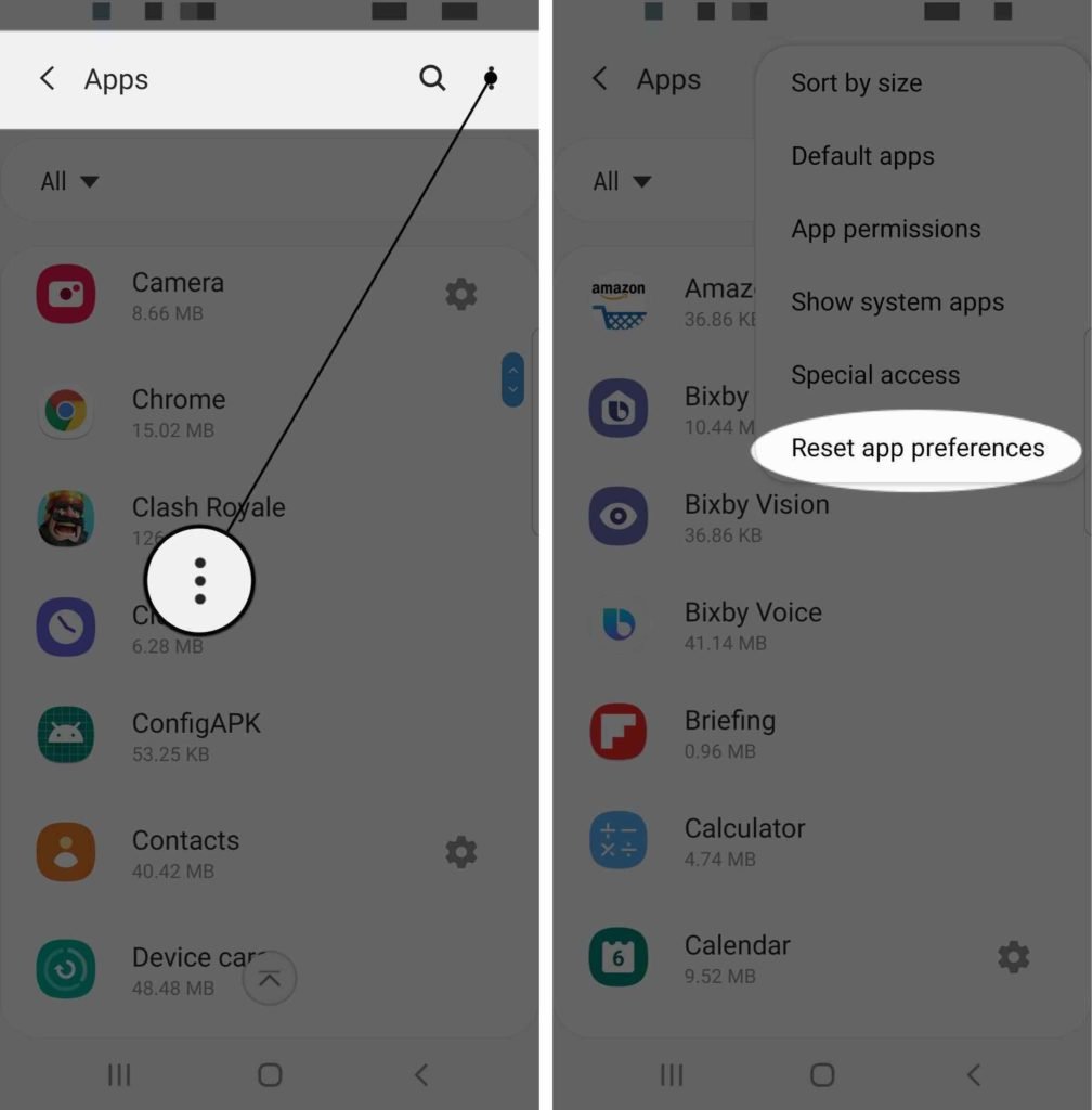 reset app preferences samsung galaxy