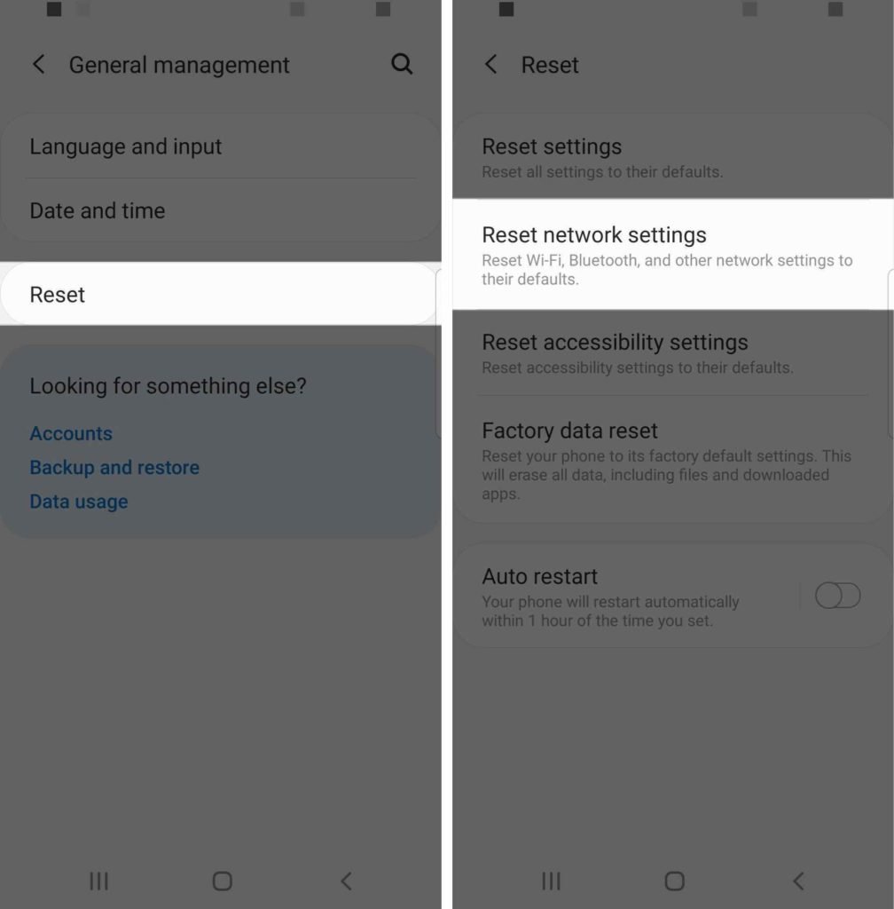 reset samsung galaxy network settings