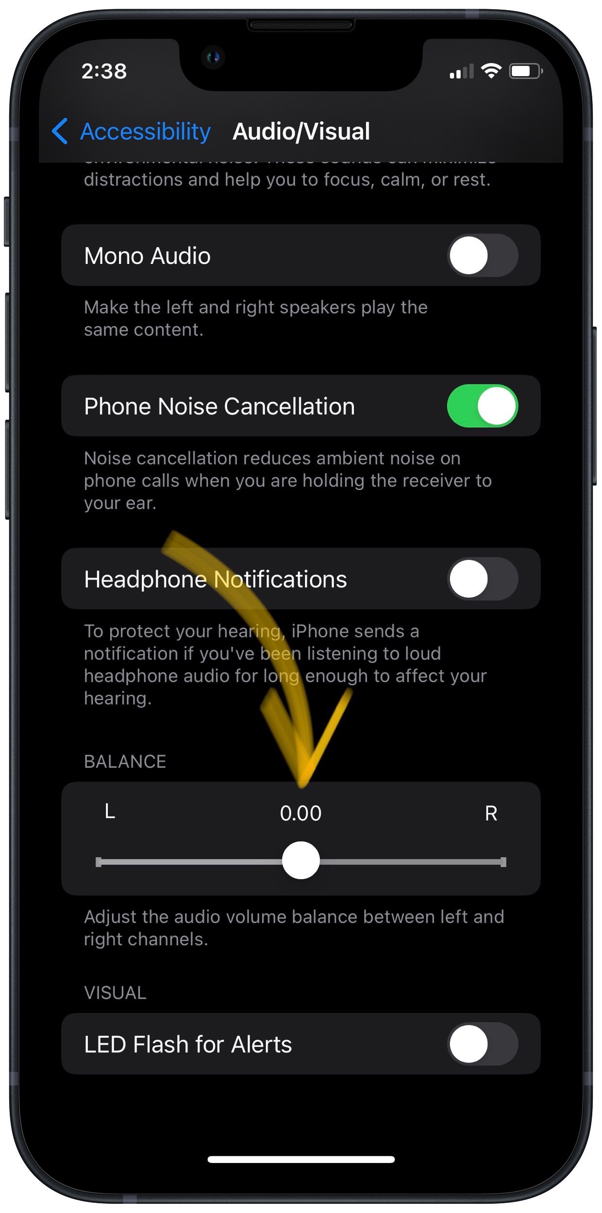 Balance Audio On iPhone