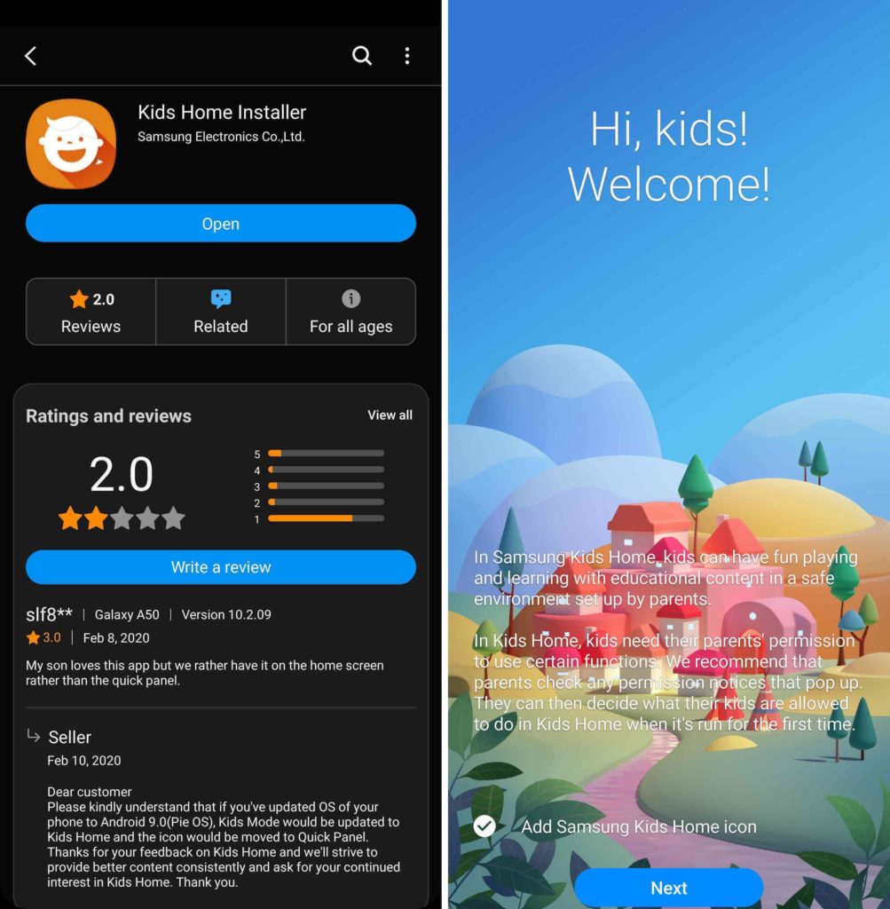 Samsung Kids Home installer