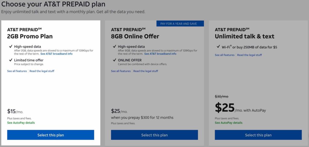 at&t 2gb promo plan