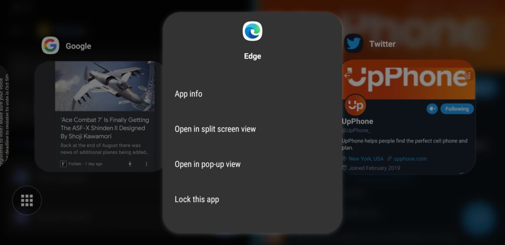 Long press an app in your recent apps carousel to find the option to open it in split screen mode alongside another app. 