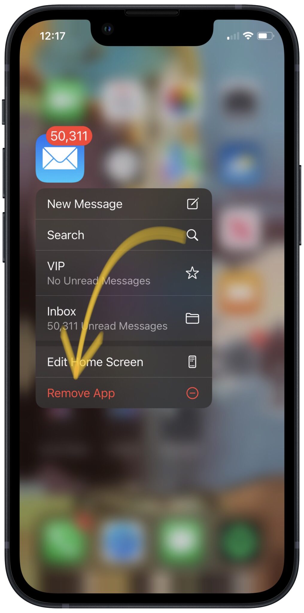how to delete and reinstall mail app on iphone