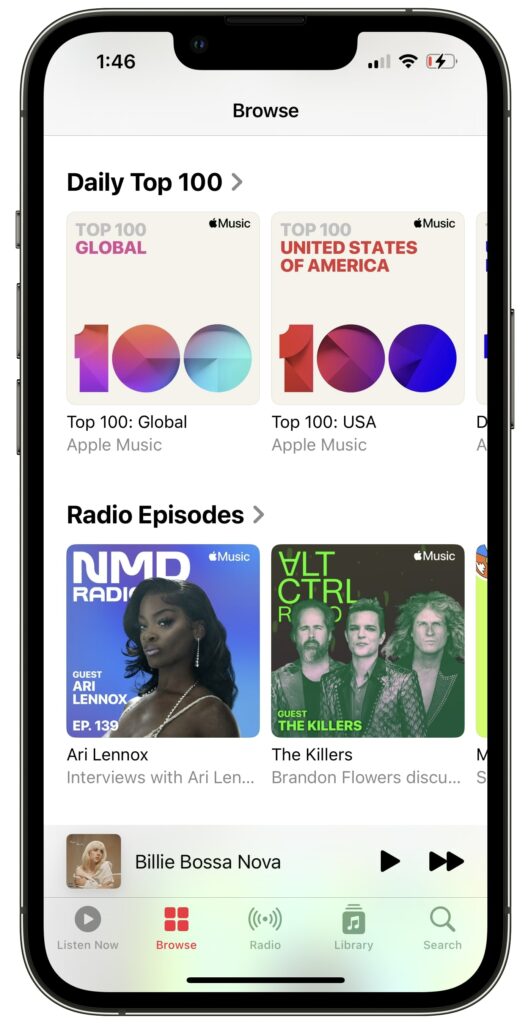 browse in apple music