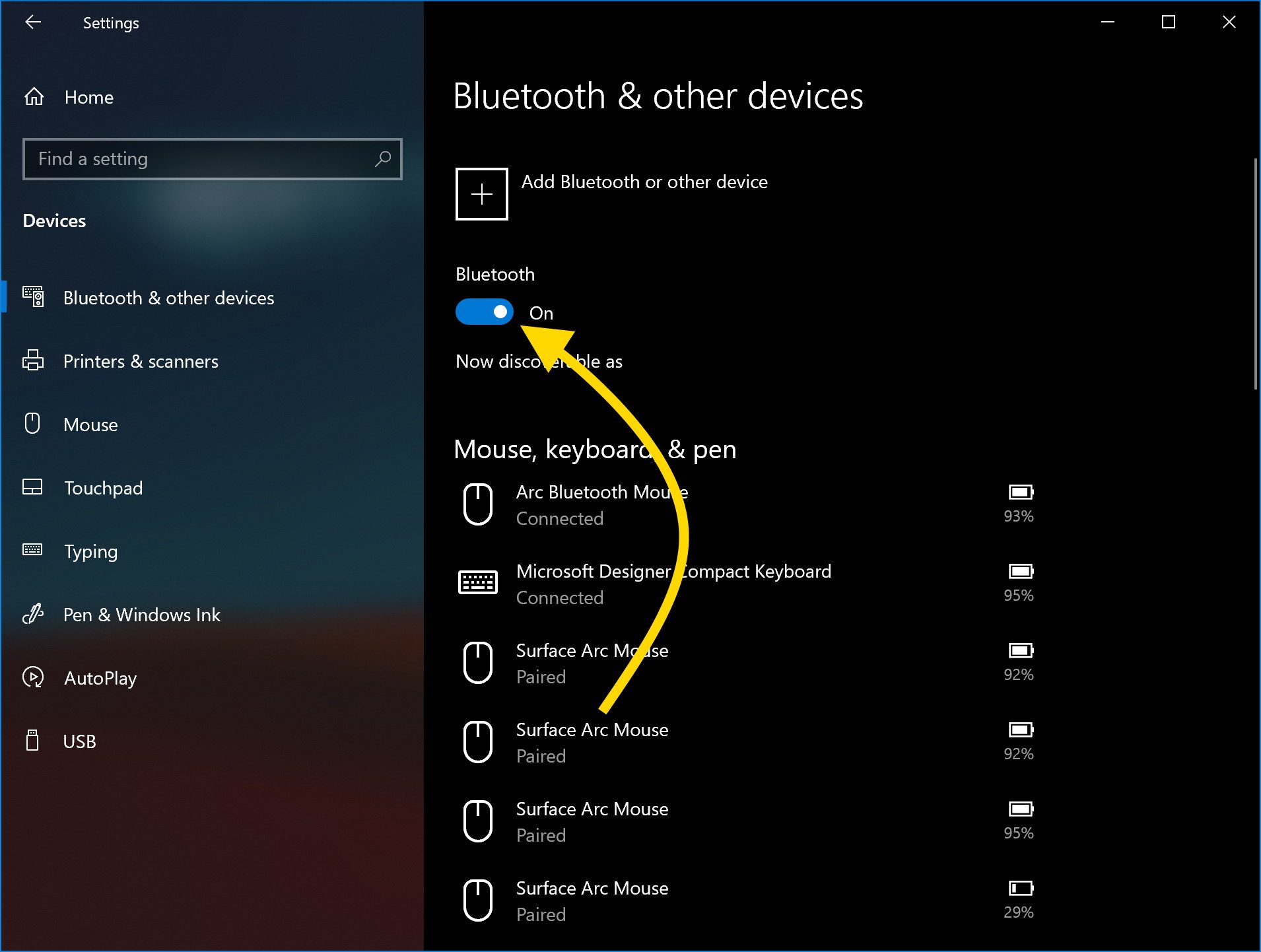 reset Bluetooth Windows