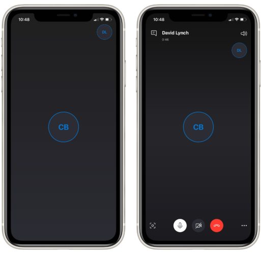 Skype voice call on iPhone