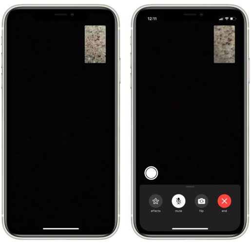 FaceTime video call on iPhone