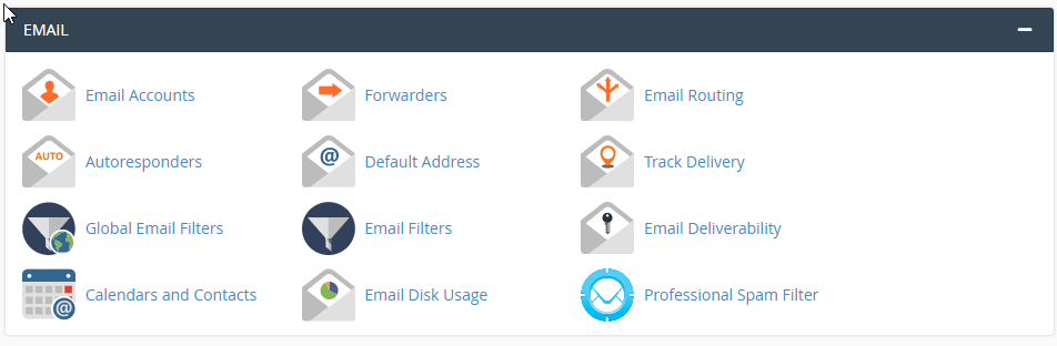 email heading in cPanel