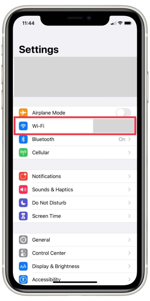 Settings > wifi