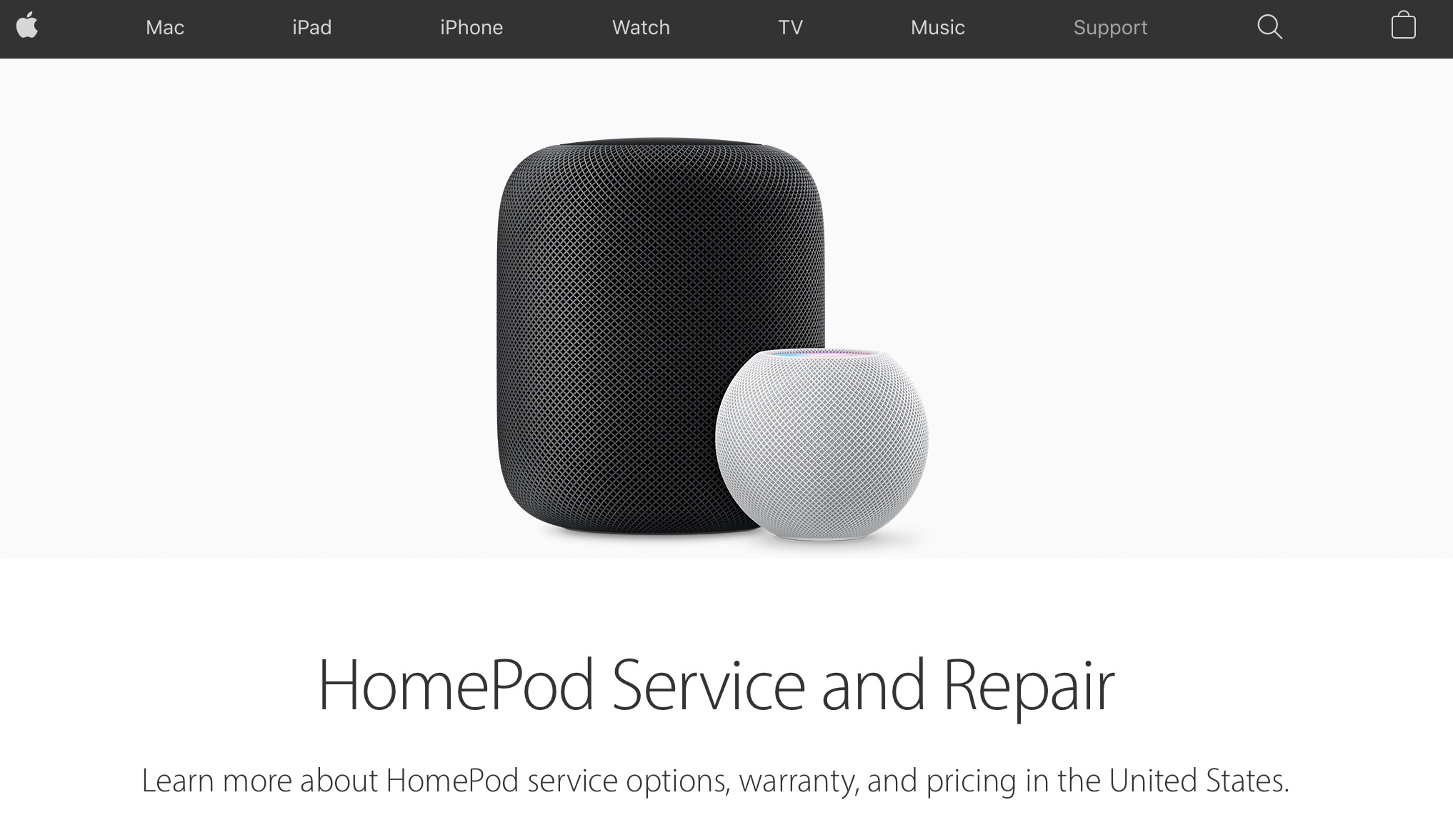 homepod service and repair