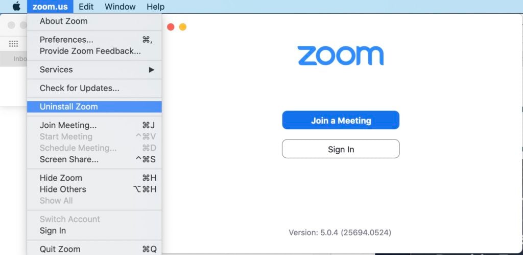 uninstall zoom on mac