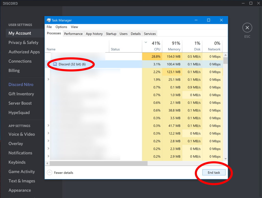Close Discord With Task Manager