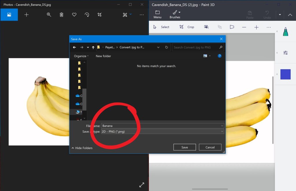 Convert JPG to PNG on Windows 10 