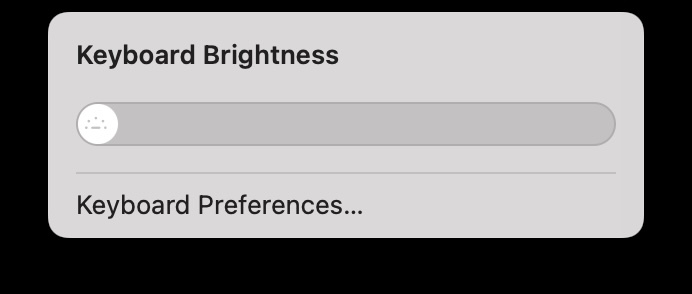 Keyboard Brightness Low