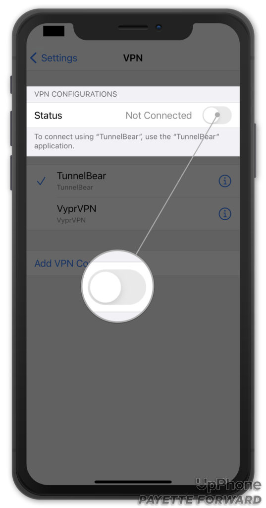 disconnect from iphone vpn