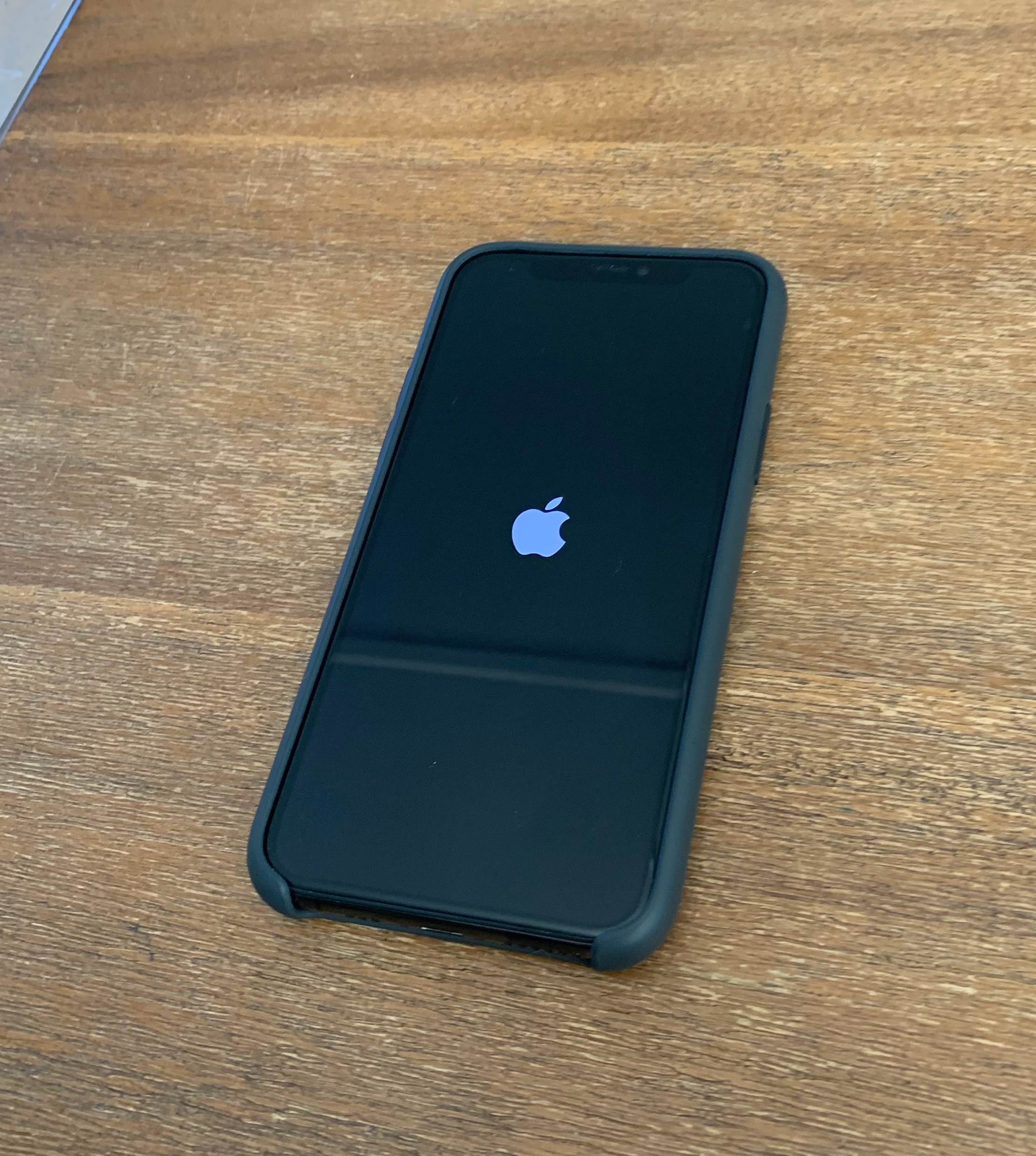 release side button when apple logo appears on screen