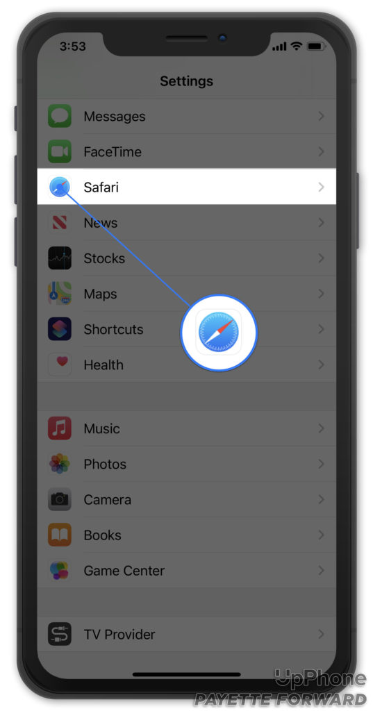 safari settings on iphone