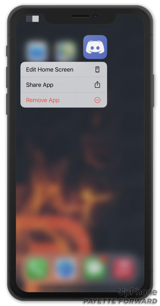 uninstall discord on iphone