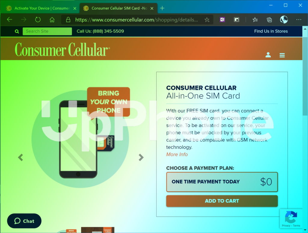 consumer cellular All in one sim card