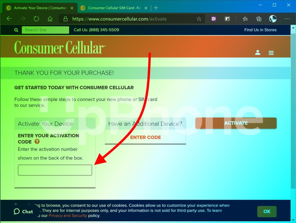Enter Your Activation Code Consumer Cellular