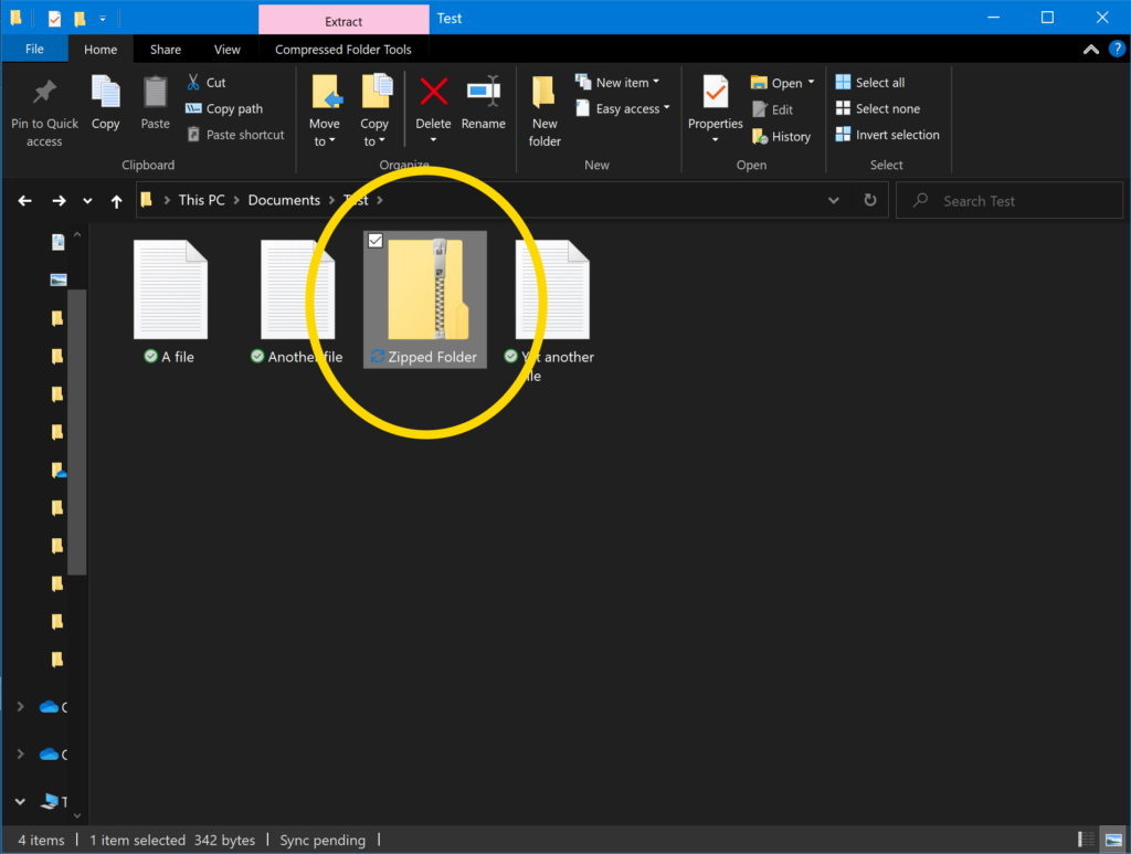 Zipped Folder Windows 10