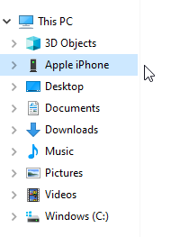 iPhone in Windows Desktop