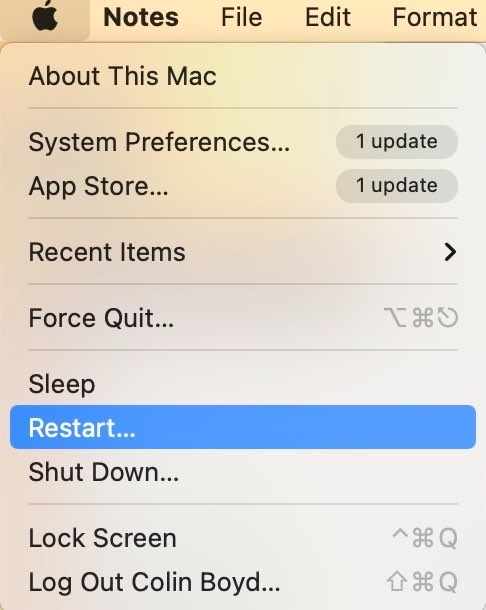 Restart Your Mac