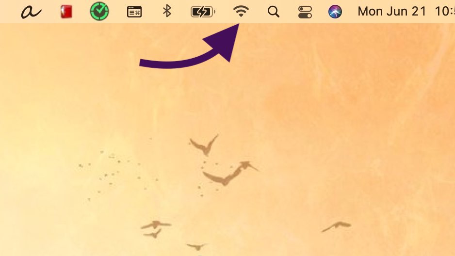 Wi-Fi icon on Mac