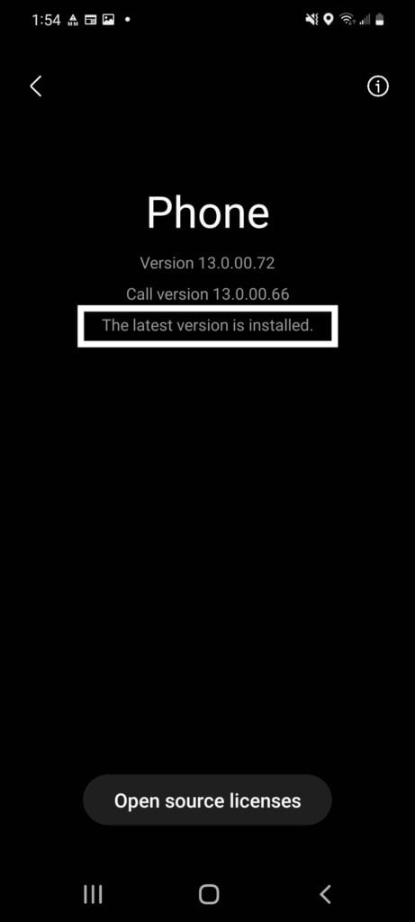 latest version is installed android phone app