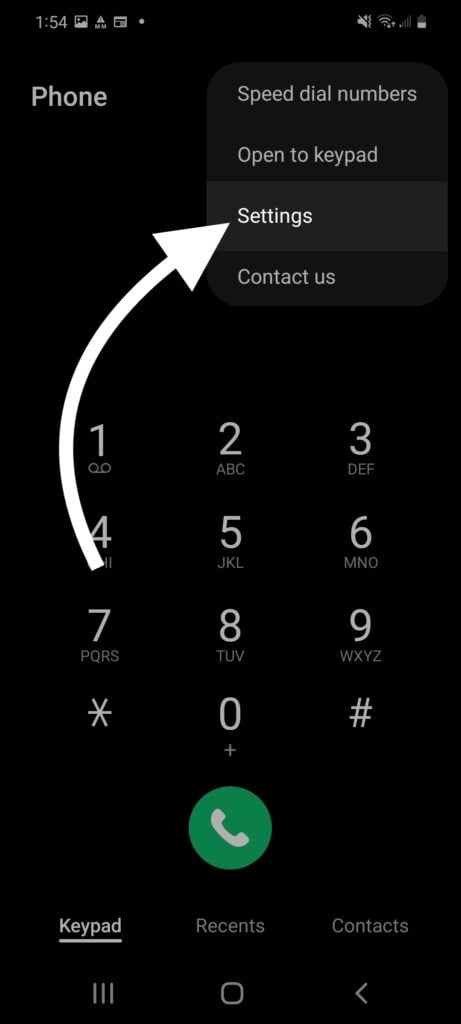 phone settings on android